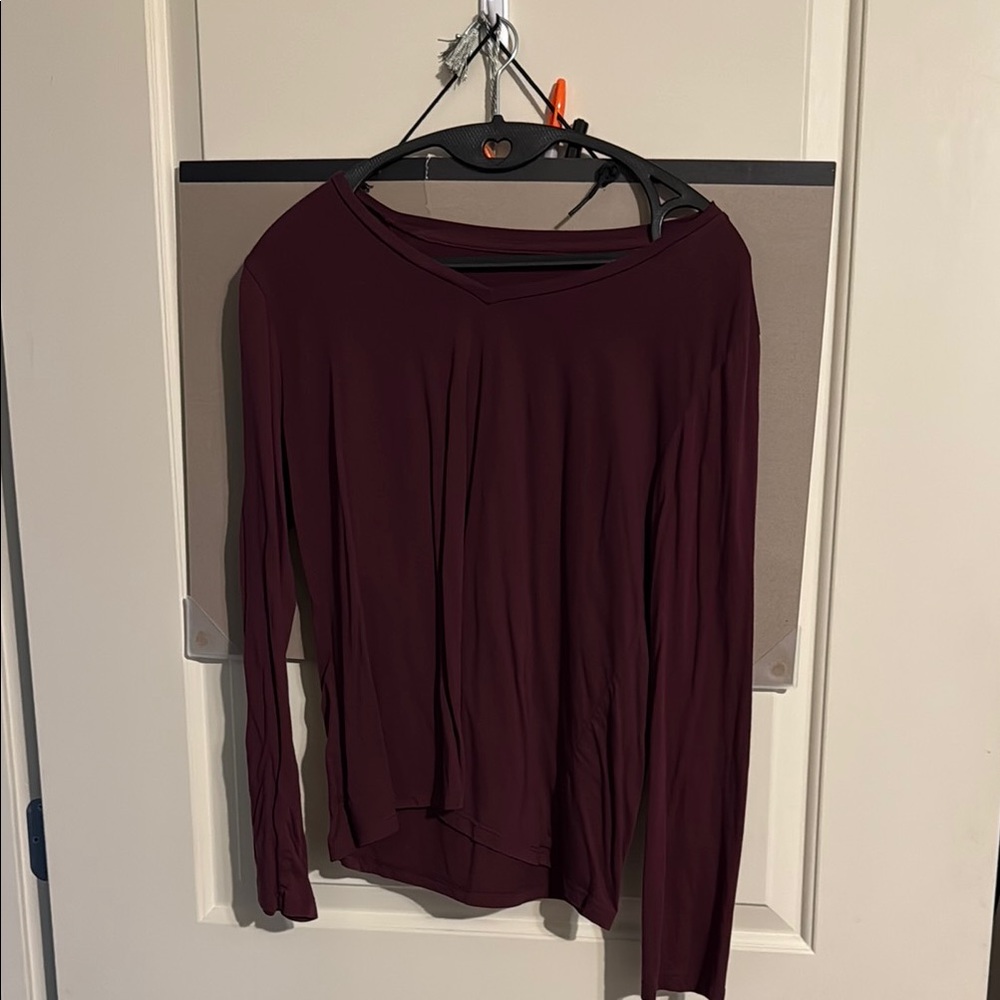 Elegant Burgundy Women's Top